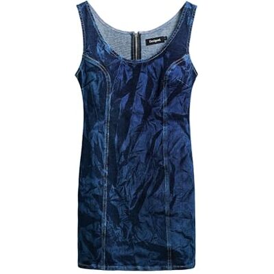 25SWVD01 Desigual Damska sukienka na co dzień, niebieski, M 25SWVD01 Desigual Damska sukienka na co dzień, niebieski, M