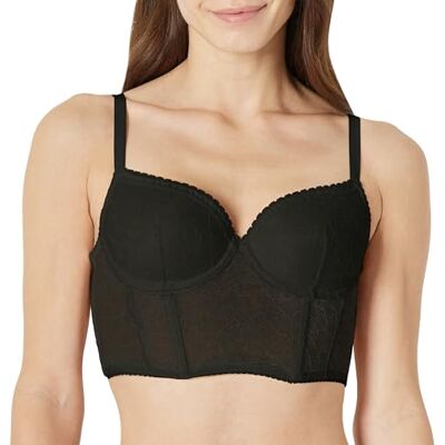AEWM86329_Black Amazon Essentials Damski gorset ze stretchem na całej powierzchni, Czarny, 70E AEWM86329_Black Amazon Essentials Damski gorset ze stretchem na całej powierzchni, Czarny, 70E