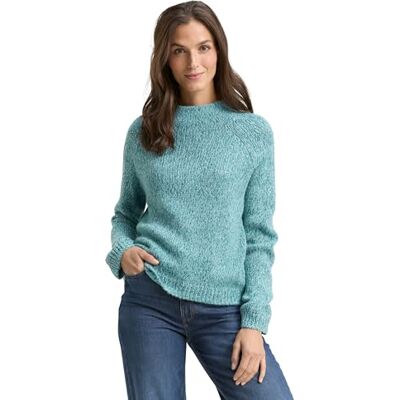 1049166 TOM TAILOR Sweter damski, 39238 Teal White Mouline, XXL 1049166 TOM TAILOR Sweter damski, 39238 Teal White Mouline, XXL