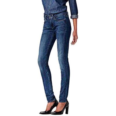 60877-6550-071 G-STAR RAW Damskie dżinsy 3301 Contour Skinny, Niebieski (Medium Aged ), 23W / 34L 60877-6550-071 G-STAR RAW Damskie dżinsy 3301 Contour Skinny, Niebieski (Medium Aged ), 23W / 34L
