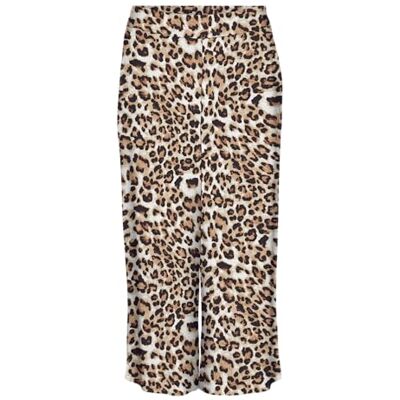 10308013-4537801 VERO MODA Vmeasy Joy Hw Culotte Pants WVN Ga spodnie damskie, Tan/Aop: leo, S 10308013-4537801 VERO MODA Vmeasy Joy Hw Culotte Pants WVN Ga spodnie damskie, Tan/Aop: leo, S