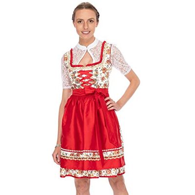 Dirndl Astoria-rot Stockerpoint Damska sukienka ludowa Astoria, wielobarwny (czerwony czerwony), 38 PL Dirndl Astoria-rot Stockerpoint Damska sukienka ludowa Astoria, wielobarwny (czerwony czerwony), 38 PL