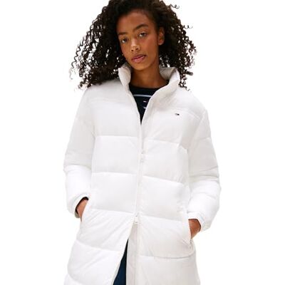 DW0DW21614YBLS TOMMY JEANS Damska bluza TJW MAXI PCKBL ESS PUFFER DW0DW21614, biała, S, Biały (Ecru), S DW0DW21614YBLS TOMMY JEANS Damska bluza TJW MAXI PCKBL ESS PUFFER DW0DW21614, biała, S, Biały (Ecru), S