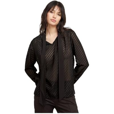 D25268 G-Star RAW Lavalliere top z długim rękawem, Wielokolorowy (Dk Black Stripe -d404-8908), XL D25268 G-Star RAW Lavalliere top z długim rękawem, Wielokolorowy (Dk Black Stripe -d404-8908), XL