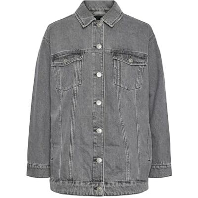 17133486 PIECES Pctika Ls Oversize DNM Jacket Noos Bc kurtka dżinsowa, szary, S 17133486 PIECES Pctika Ls Oversize DNM Jacket Noos Bc kurtka dżinsowa, szary, S
