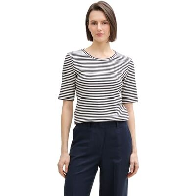 1045548 TOM TAILOR Koszulka damska , 37370-Offwhite Navy Regular Stripe, XXXL, 37370 Offwhite Navy Regular Stripe, 3XL 1045548 TOM TAILOR Koszulka damska , 37370-Offwhite Navy Regular Stripe, XXXL, 37370 Offwhite Navy Regular Stripe, 3XL