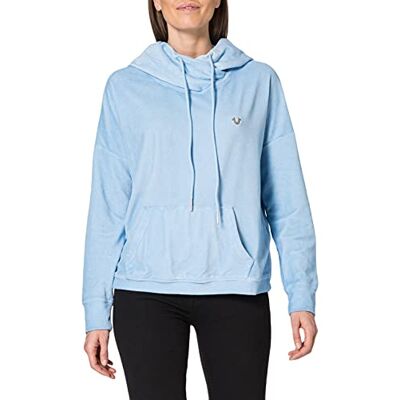 W21SF22N7G True Religion Damska bluza z kapturem Relax, niebieski (Powder Blue), L W21SF22N7G True Religion Damska bluza z kapturem Relax, niebieski (Powder Blue), L