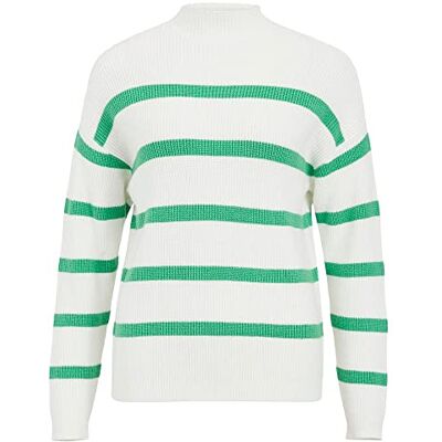 14072470 Vila Damski sweter Viril Mockneck L/S Knit Rib Top-Noos, biały, XXL 14072470 Vila Damski sweter Viril Mockneck L/S Knit Rib Top-Noos, biały, XXL