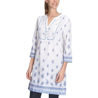 1M80126740 Tommy Hilfiger Bluzka damska, nadruk All Over Yasmin Paisley PRT Tunic 3/4 SLV T2_, Niebieski (940_bayswater/ Classic White), 40 1M80126740 Tommy Hilfiger Bluzka damska, nadruk All Over Yasmin Paisley PRT Tunic 3/4 SLV T2_, Niebieski (940_bayswater/ Classic White), 40