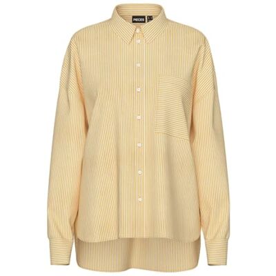 17158469-4822560 Pcfeline Ls Shirt Pwp WVN, Sunset Gold, XS 17158469-4822560 Pcfeline Ls Shirt Pwp WVN, Sunset Gold, XS