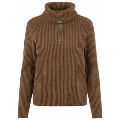 23034740 OBJECT Damski sweter objrachel L/S Knit Sweter Noos Sweter z golfem, Sepia/Szczegóły: Melange, L 23034740 OBJECT Damski sweter objrachel L/S Knit Sweter Noos Sweter z golfem, Sepia/Szczegóły: Melange, L