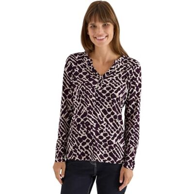 B324161 Cecil Damska koszulka w stylu tuniki, Eggplant Red, M B324161 Cecil Damska koszulka w stylu tuniki, Eggplant Red, M