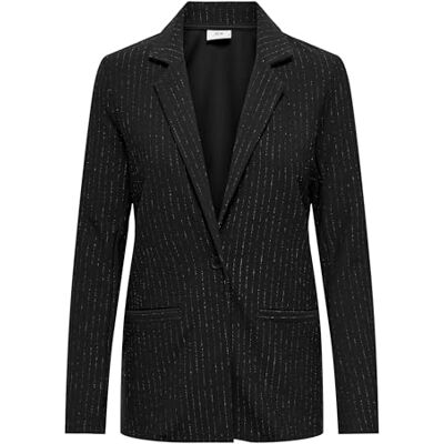 15333728-4625830 JACQUELINE de YONG JDY kurtka damska Blazer JDYMary Lurex marynarka z błyszczącymi prążkami, Black Silver Pinstripe, S 15333728-4625830 JACQUELINE de YONG JDY kurtka damska Blazer JDYMary Lurex marynarka z błyszczącymi prążkami, Black Silver Pinstripe, S