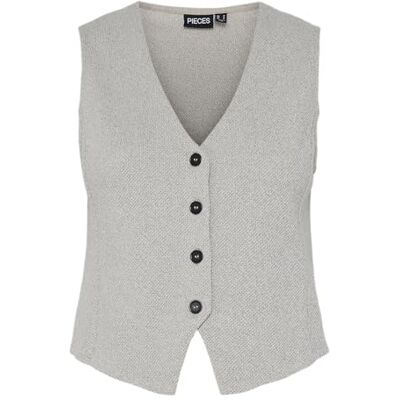 17154224 PCPEPPER Vest BC, Silver Gray, S 17154224 PCPEPPER Vest BC, Silver Gray, S