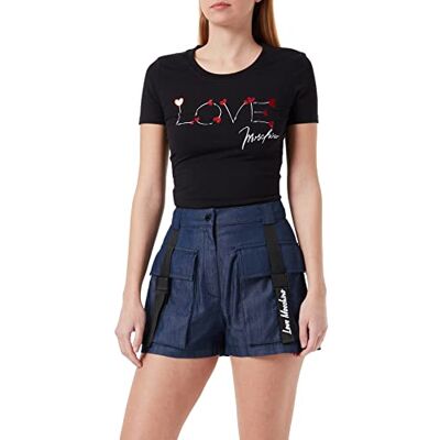 W O 170 80 T 174A Love Moschino Szorty damskie Indigo Casual, dżinsowy, 38 W O 170 80 T 174A Love Moschino Szorty damskie Indigo Casual, dżinsowy, 38