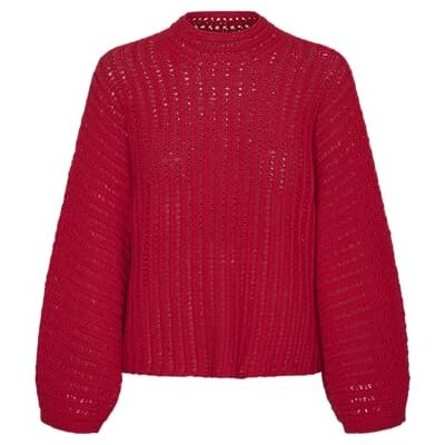 10319864 VERO MODA VMAMAZING LS bluza z wysokim dekoltem GA Boo, Salsa, S 10319864 VERO MODA VMAMAZING LS bluza z wysokim dekoltem GA Boo, Salsa, S