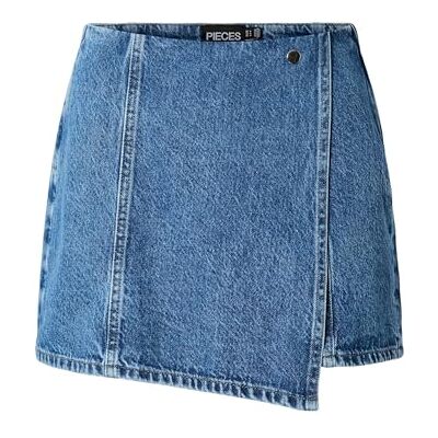 17159297-4812702 PIECES Pcfilum Mw Denim Skort damski, niebieski (medium blue denim), XS 17159297-4812702 PIECES Pcfilum Mw Denim Skort damski, niebieski (medium blue denim), XS