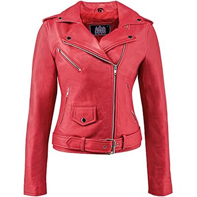 URBAN 5884 Urban Leather Perfecto kurtka damska, czerwona, 2XL-46 URBAN 5884 Urban Leather Perfecto kurtka damska, czerwona, 2XL-46