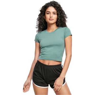 TB2754 Urban Classics Damska koszulka ze streczu z dżerseju cropped Tee, Paleleaf, XXL TB2754 Urban Classics Damska koszulka ze streczu z dżerseju cropped Tee, Paleleaf, XXL