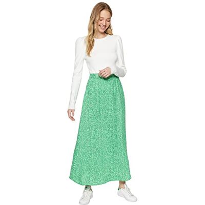 TCTSS21ET0497 Trendyol Spódnica damska zielona-maxi, ZIELONY, 34 TCTSS21ET0497 Trendyol Spódnica damska zielona-maxi, ZIELONY, 34