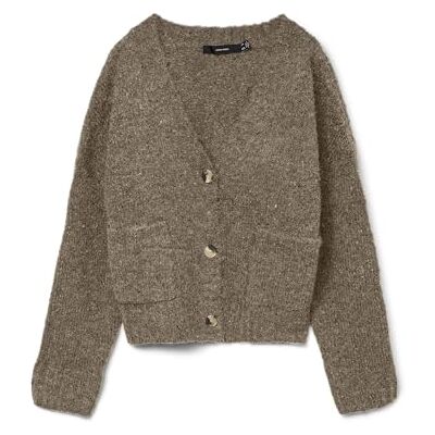 10331347-4860630 VERO MODA Vmingrid Ls dekolt w serek kardigan boo, silver mink, M 10331347-4860630 VERO MODA Vmingrid Ls dekolt w serek kardigan boo, silver mink, M