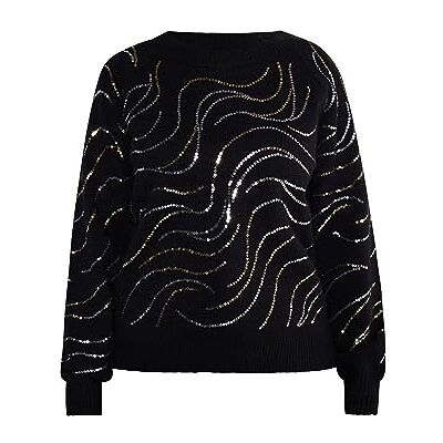 15329351-LU01 LUREA Damski sweter z dzianiny , czarny, XS/S, czarny, XS-S 15329351-LU01 LUREA Damski sweter z dzianiny , czarny, XS/S, czarny, XS-S