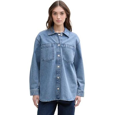 1045967 TOM TAILOR Denim Damska kurtka dżinsowa z kieszeniami, 10119 Used Mid Stone Blue Denim, XXL 1045967 TOM TAILOR Denim Damska kurtka dżinsowa z kieszeniami, 10119 Used Mid Stone Blue Denim, XXL