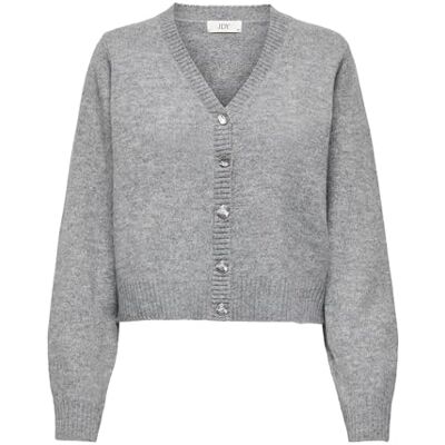 15351415-4865934 JdY Jdysuper Life L/S damski kardigan z dekoltem w serek, Medium Grey Melange, M 15351415-4865934 JdY Jdysuper Life L/S damski kardigan z dekoltem w serek, Medium Grey Melange, M