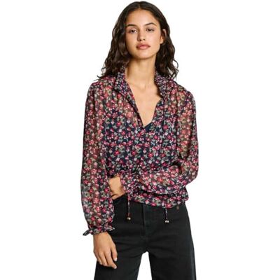 PL304945594L Pepe Jeans Damska koszula Octavia, niebieska, L, Niebieski (Dulwich Blue), L PL304945594L Pepe Jeans Damska koszula Octavia, niebieska, L, Niebieski (Dulwich Blue), L