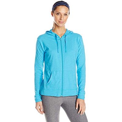 O9249 Hanes Damska bluza z kapturem z zamkiem błyskawicznym, Niebieski procesowy, M O9249 Hanes Damska bluza z kapturem z zamkiem błyskawicznym, Niebieski procesowy, M
