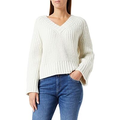 DK1457.000.G22648 Replay Damski krótki sweter, 011 Wool White, M DK1457.000.G22648 Replay Damski krótki sweter, 011 Wool White, M