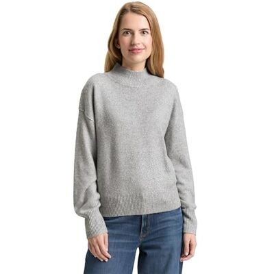1049190 TOM TAILOR Sweter damski, 21373 Średni, srebrny, szary melanż, XL 1049190 TOM TAILOR Sweter damski, 21373 Średni, srebrny, szary melanż, XL