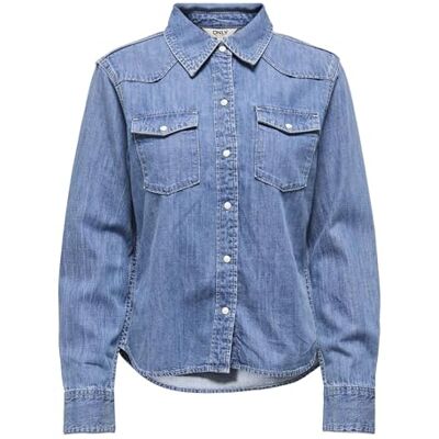 15364777-4918866 Onlcharlize Ls DNM Shirt AKM Noos, niebieski (medium blue denim), XXS 15364777-4918866 Onlcharlize Ls DNM Shirt AKM Noos, niebieski (medium blue denim), XXS