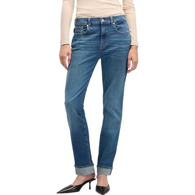 7UC30C12-1ZT 7 For All Mankind Relaxed Skinny Retro Fade, niebieski (mid blue), 26W 7UC30C12-1ZT 7 For All Mankind Relaxed Skinny Retro Fade, niebieski (mid blue), 26W
