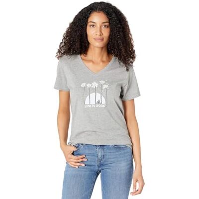 62583-HTG-x Large Life Is Good Damska koszulka Crusher Vee Towering Daisies damska Crusher Vee: Kwiaty Daisies Heather Gray XL 62583-HTG-x Large Life Is Good Damska koszulka Crusher Vee Towering Daisies damska Crusher Vee: Kwiaty Daisies Heather Gray XL