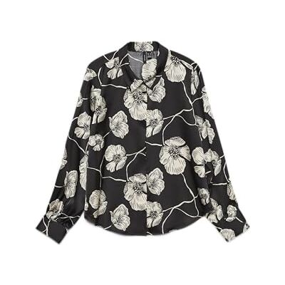 10337455-4872089 Vmelena Ls Shirt WVN, czarny, XS 10337455-4872089 Vmelena Ls Shirt WVN, czarny, XS