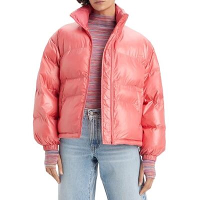 A5895-0002 Levi's Damska kurtka retro puffer caviar, Włoska róża, XS A5895-0002 Levi's Damska kurtka retro puffer caviar, Włoska róża, XS
