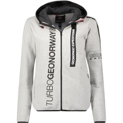WW1533F/GNO Geographical Norway Freestyle Damska bluza z kapturem z kieszeniami kangur Ciepła bluza z długim rękawem Damska kurtka z kapturem Wiosna Lato Jesień Zima (Jasnoszary 2XL), jasnoszary, XXL WW1533F/GNO Geographical Norway Freestyle Damska bluza z kapturem z kieszeniami kangur Ciepła bluza z długim rękawem Damska kurtka z kapturem Wiosna Lato Jesień Zima (Jasnoszary 2XL), jasnoszary, XXL