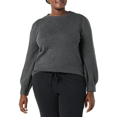 AEW30061F21-Cgrey-XX-Large Amazon Essentials Women's Miękki w dotyku sweter z plisowaniem na ramionach i okrągłym dekoltem, Karbonowy wrzos, XXL AEW30061F21-Cgrey-XX-Large Amazon Essentials Women's Miękki w dotyku sweter z plisowaniem na ramionach i okrągłym dekoltem, Karbonowy wrzos, XXL