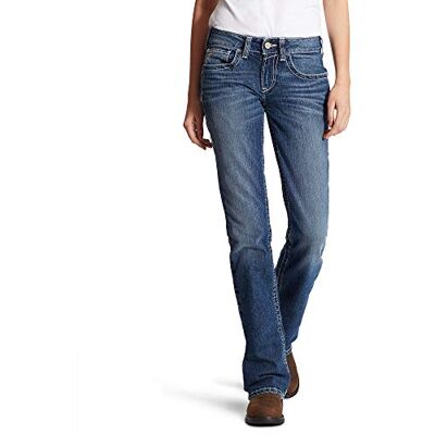 10019544 ARIAT Damskie FR DuraStretch splecione botki cięte dżinsy wygodne dżins, Spleciony oceanside, 54 (Długo) 10019544 ARIAT Damskie FR DuraStretch splecione botki cięte dżinsy wygodne dżins, Spleciony oceanside, 54 (Długo)