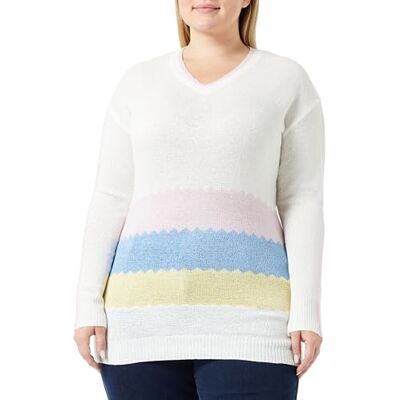 15426478-CO02 Colina Damski sweter z dzianiny , biały różowy żółty, XL/XXL, biały, różowy, żółty, XL-XXL 15426478-CO02 Colina Damski sweter z dzianiny , biały różowy żółty, XL/XXL, biały, różowy, żółty, XL-XXL