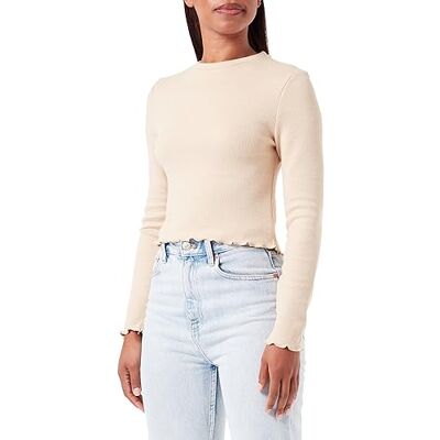 15210610 ONLY Onlkitty L/S Top Cropped Jrs Noos Koszulka z długim rękawem Kobiety, Irish Cream, 3XL 15210610 ONLY Onlkitty L/S Top Cropped Jrs Noos Koszulka z długim rękawem Kobiety, Irish Cream, 3XL