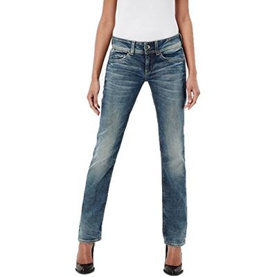 D02153-6553-89 G-STAR RAW Damskie dżinsy Midge Saddle Straight, Niebieski (Medium Aged D02153-7859-071), 24W / 32L D02153-6553-89 G-STAR RAW Damskie dżinsy Midge Saddle Straight, Niebieski (Medium Aged D02153-7859-071), 24W / 32L