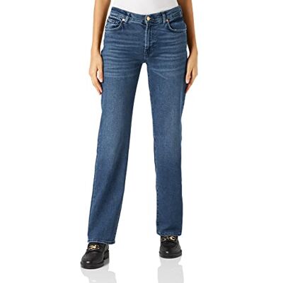 JSER1200XS 7 For All Mankind Ellie Straight Luxe dżinsy damskie w stylu vintage, ciemnoniebieski, 26 JSER1200XS 7 For All Mankind Ellie Straight Luxe dżinsy damskie w stylu vintage, ciemnoniebieski, 26