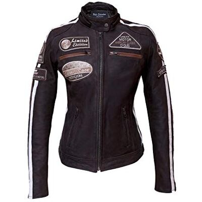 URBAN 5884 Urban Leather Unisex Ur-226 Fashion Kurtka skórzana Sylvia, czerwona, XXL URBAN 5884 Urban Leather Unisex Ur-226 Fashion Kurtka skórzana Sylvia, czerwona, XXL