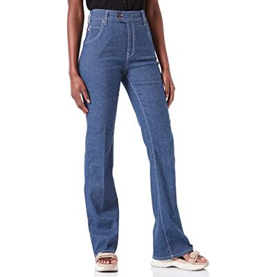 WQ47800 S3262 Moschino Damskie spodnie indygo Linen Blend Stretch Denim, Blue Denim, 34 PL WQ47800 S3262 Moschino Damskie spodnie indygo Linen Blend Stretch Denim, Blue Denim, 34 PL