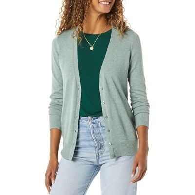 WAE35007FL18-Sgreen-XX-Large Amazon Essentials Kvinnors Lekki kardigan z dekoltem w serek (dostępny w wersji Plus Size), Szałwiowy wrzos, XXL WAE35007FL18-Sgreen-XX-Large Amazon Essentials Kvinnors Lekki kardigan z dekoltem w serek (dostępny w wersji Plus Size), Szałwiowy wrzos, XXL