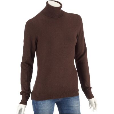 Tommy Hilfiger CTN CASH LYCRA ROLL-NK 1M50332995 damski sweter, brązowy, 44 Tommy Hilfiger CTN CASH LYCRA ROLL-NK 1M50332995 damski sweter, brązowy, 44