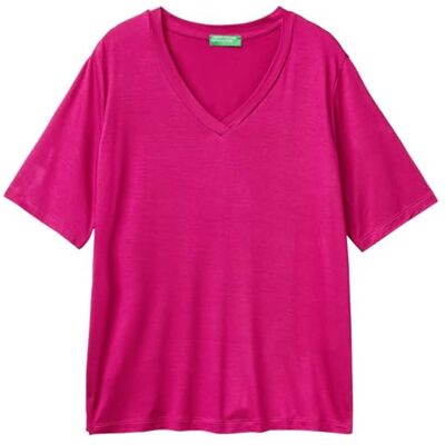 3Z12D401G United Colors of Benetton T-shirt damski, Fioletowy, XXS 3Z12D401G United Colors of Benetton T-shirt damski, Fioletowy, XXS