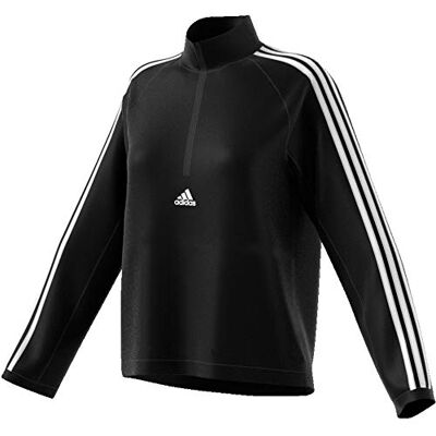 FL2357 adidas Bluza damska WVN 3S 1/2 z zamkiem błyskawicznym, negro/blanco, 2XS FL2357 adidas Bluza damska WVN 3S 1/2 z zamkiem błyskawicznym, negro/blanco, 2XS